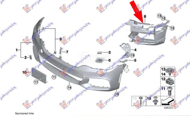 NOSAC MAGLENKE PLASTICNI (M-SP za BMW Serija 5 od 2016. do 2020. god.