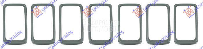 LAJSNA PVC MASKE HROM (SET 7 K za Jeep Grand Cherokee od 2014. do 2017. god.