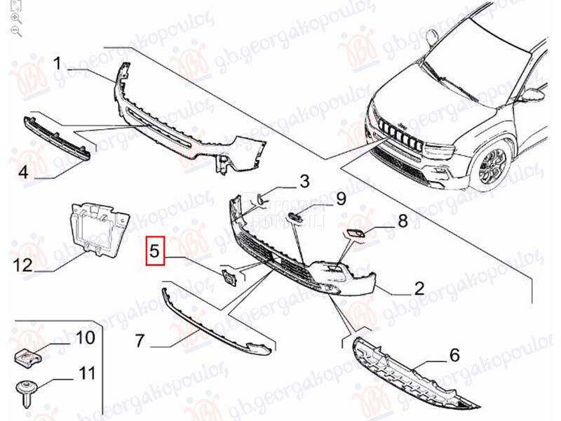 POKLOPAC SENZORE TEMPOMATA (O) za Jeep Avenger od 2022. do 2025. god.