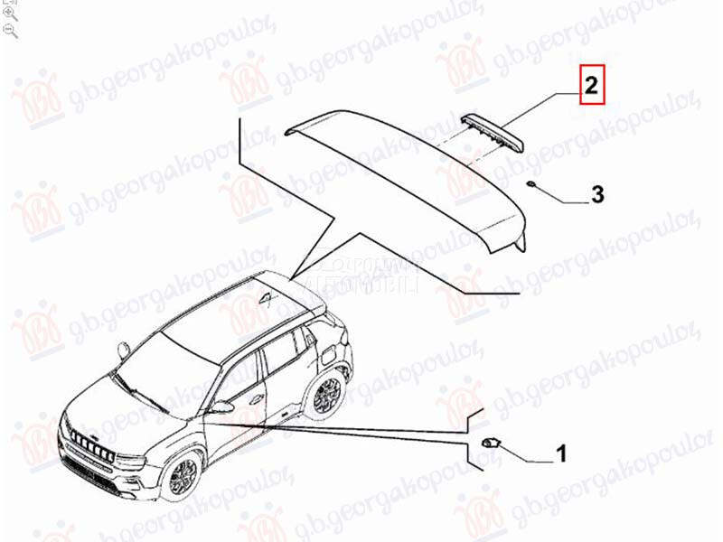 TRECA STOP LAMPA (O) za Jeep Avenger od 2022. do 2025. god.
