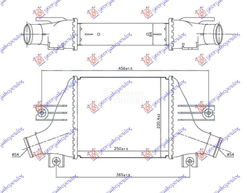 HLADNJAK INTERKULERA 1.6-1.8 H za Peugeot 4008 od 2012. do 2017. god.