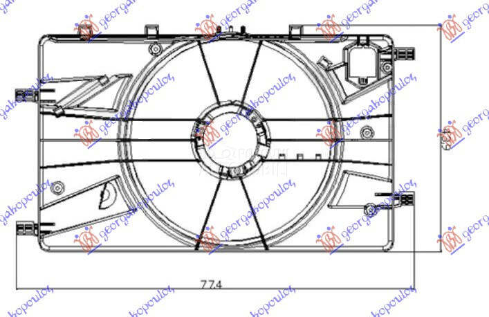 VENTILATOR KOMPLET (1.4/1.6 TU za Opel Astra J od 2011. do 2025. god.