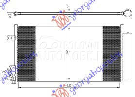 HLADNJAK KLIME DIZEL (630x300) za Fiat Doblo od 2015. do 2025. god.