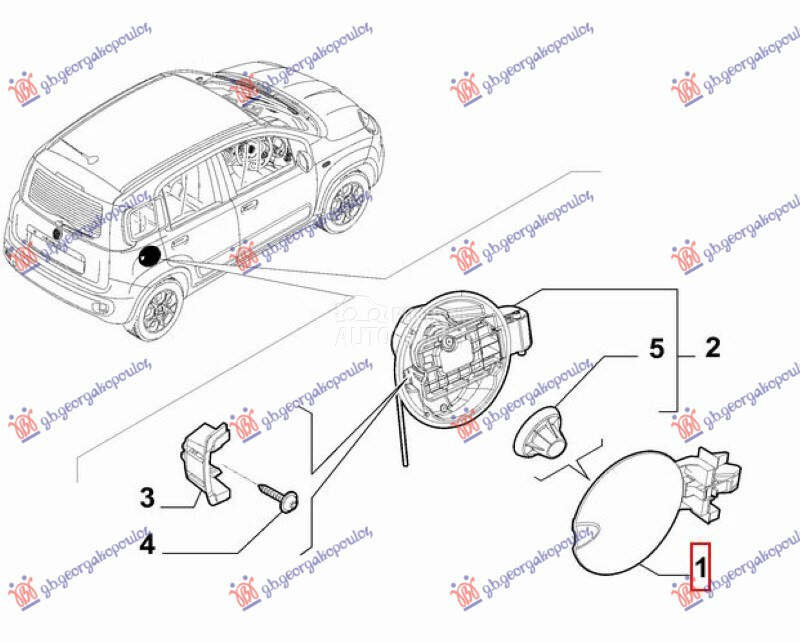 POKLOPAC REZERVOARA (O) za Fiat Panda od 2012. do 2025. god. - 295009000