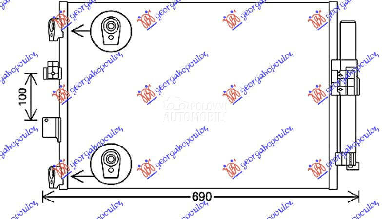HLADNJAK KLIME 1.5 TDCi/ECOnet za Ford Kuga od 2020. do 2024. god.