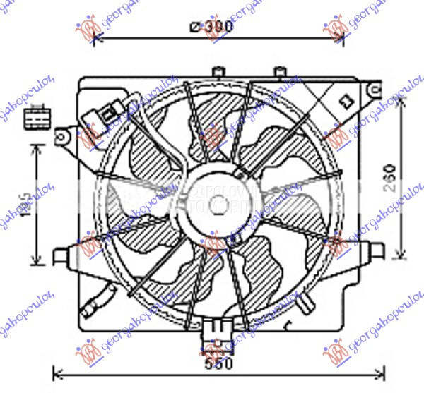 VENTILATOR KOMPLET (DIZEL) (HA za Kia pro_cee`d od 2013. do 2015. god.