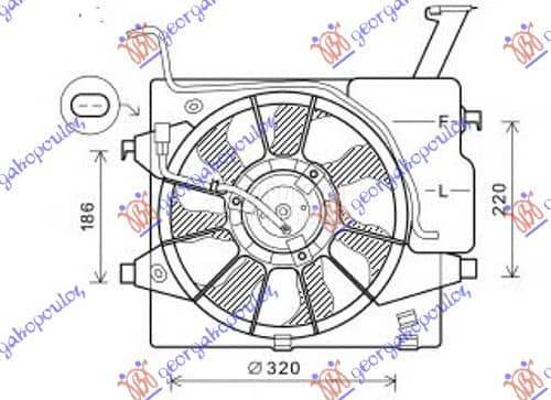 VENTILATOR KOMPLET za Kia Picanto od 2011. do 2015. god.