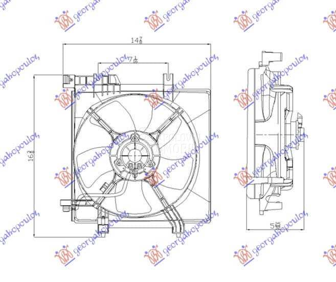 VENTILATOR HLADNJAKA KOMPLET za Subaru Forester od 2008. do 2012. god.
