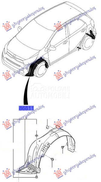 POTKRILO (O) za Kia Picanto od 2017. do 2024. god.