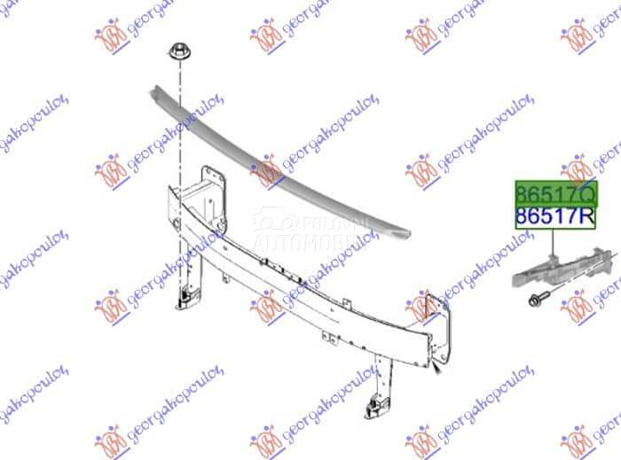 NEMA- NOSAC FARA PLASTICNI... za Hyundai i20 od 2020. do 2024. god. - 865B3-Q0000