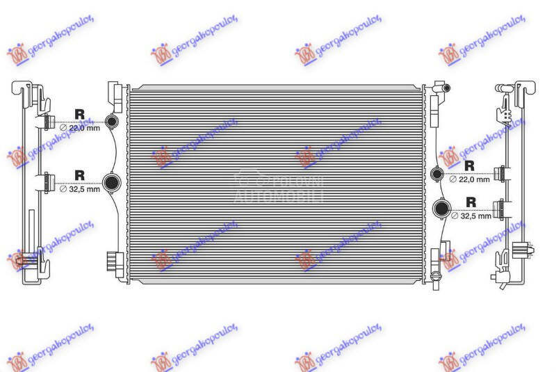 HLADNJAK MOTORA 1.3/2.0 BENZIN za Mercedes Benz GLB Klasa od 2019. do 2025. god.