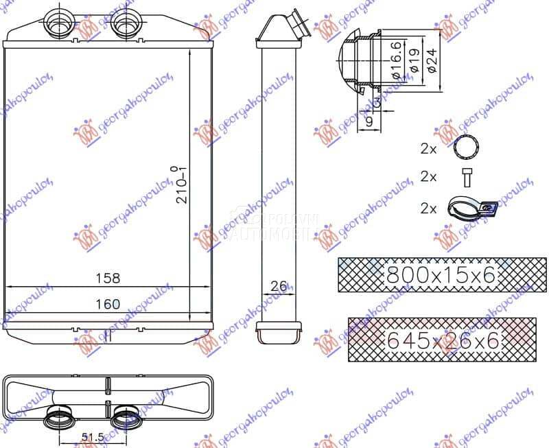 GREJAC KABINE za Renault Kangoo od 2013. do 2021. god.