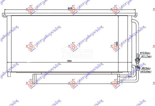 HLADNJAK KLIME 0.7i-6V BRABUS za Smart ForTwo od 2003. do 2007. god.