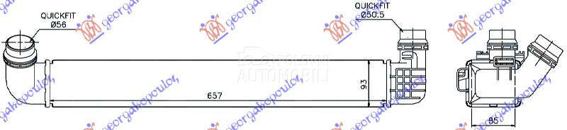 HLADNJAK INTERKULERA 1.5 DCI ( za Renault Fluence od 2013. do 2025. god.