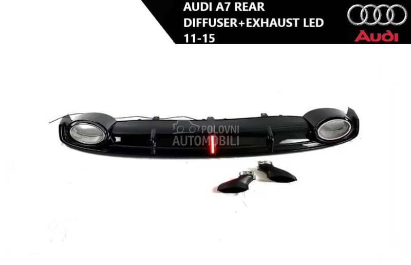 Zadnji difuzor sa auspuhom LED za Audi A7 od 2011. do 2015. god.