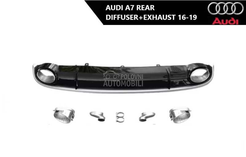 Zadnji difuzor sa auspuhom za Audi A7 od 2016. do 2019. god.