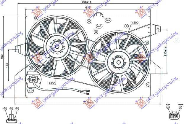 VENTILATOR KOMPLET () za Ford Mondeo od 2000. do 2007. god.