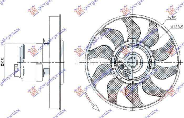 VENTILATOR (MOTORELISA) T4 za Volkswagen Ostalo od 1997. do 2003. god.