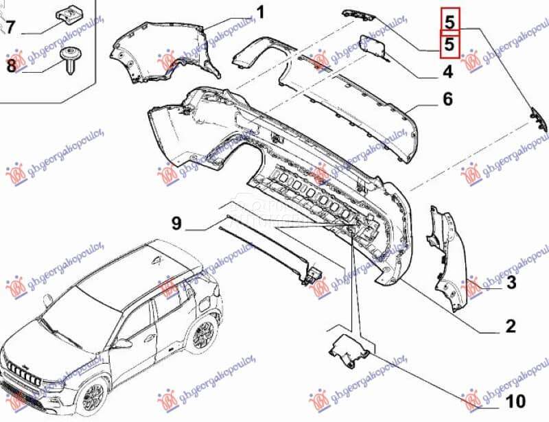 KATADIOPTER U ZADNJEM... za Jeep Avenger za 2022. god.
