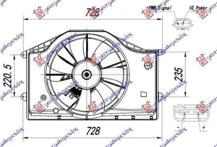 VENTILATOR KOMPLET... za Honda Civic od 2016. do 2022. god.