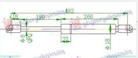 AMORTIZER GEPEK VRATA... za Peugeot 307 od 2001. do 2005. god.