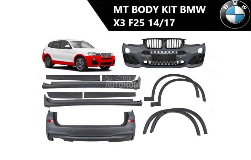 Body kit F25 MT za BMW X3 od 2014. do 2017. god.