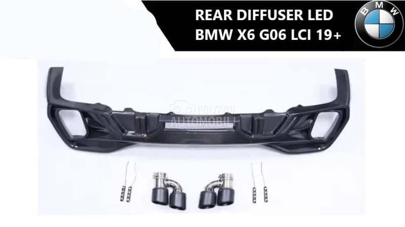 Zadnji difuzor G06 LCI LED za BMW X6