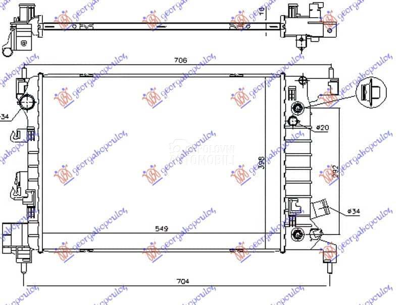 HLADNJAK MOTORA 1.4i 16V... za Chevrolet Aveo za 2012. god.