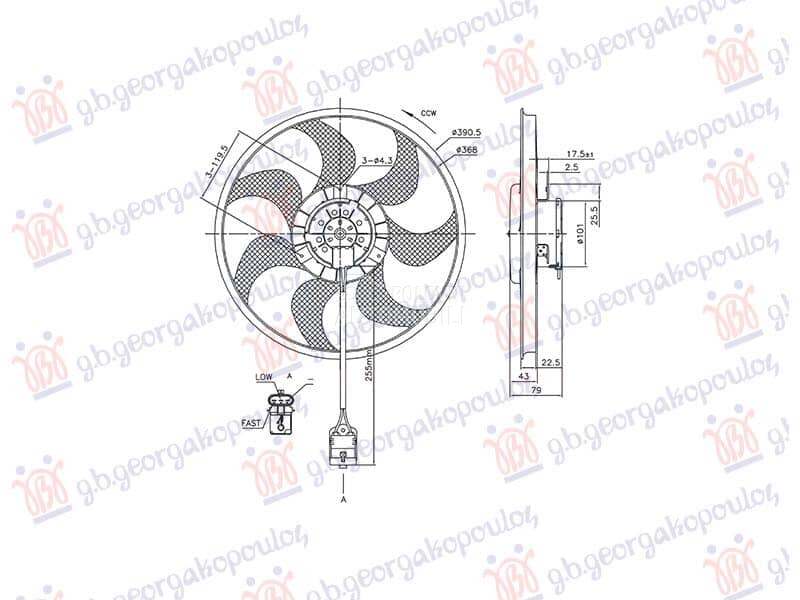 VENTILATOR (MOTORELISA) za Opel Zafira od 2005. do 2012. god.