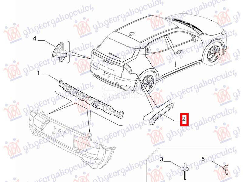 NOSAC ZADNJEG BRANIKA BOCNI... za Alfa Romeo Ostalo od 2024. do 2026. god.