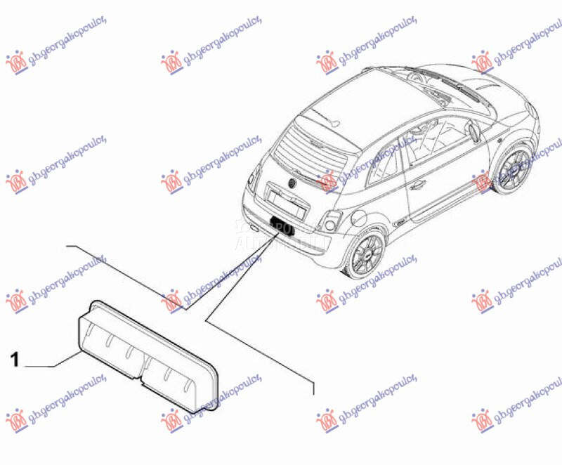 VENTILACIONA RESETKA GEPEKA... za Fiat 500, 500e od 2021. do 2026. god.