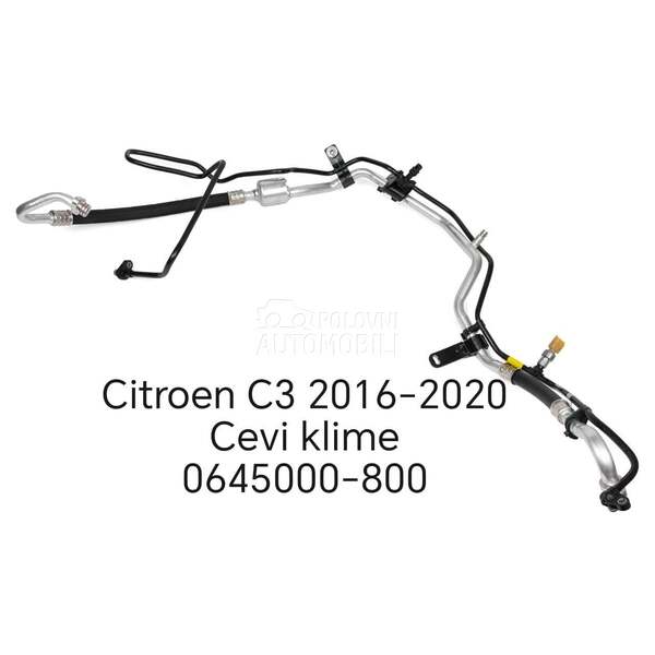 Cevi klime za Citroen C3 od 2016. do 2020. god.