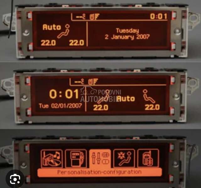 Displej info ekran sa klimom za Peugeot 407