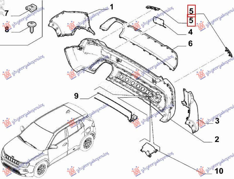 KATADIOPTER U ZADNJEM BRANI... za Jeep Avenger