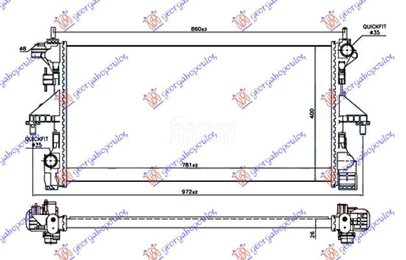 HLADNJAK MOTORA 2.0/3.0 DIZ... za Fiat Ostalo