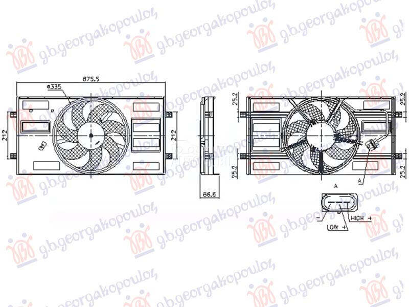 VENTILATOR 1.0 BENZIN (330M... za Volkswagen Polo