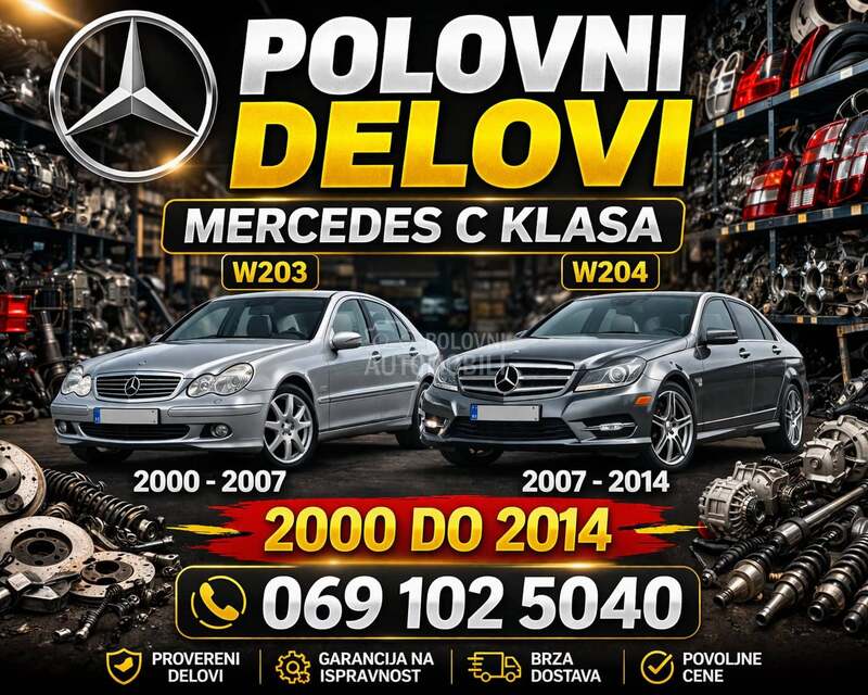 Svi delovi za Mercedes Benz C Klasa od 2000. do 2014. god.