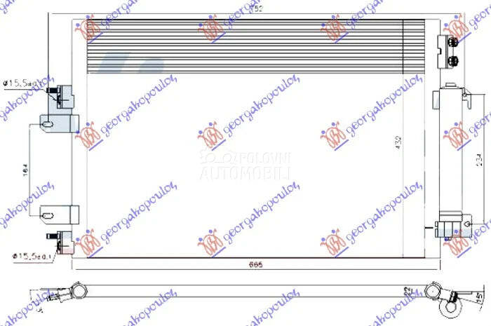 Hladnjak klime za Dodge Caliber od 2007. do 2026. god.