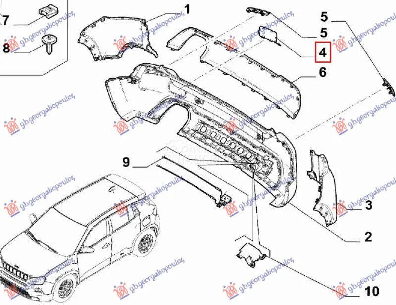 Poklopac branika za Jeep Avenger od 2022. do 2026. god.
