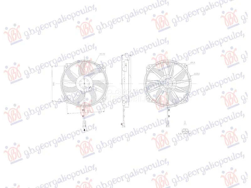 Ventilator hladnjaka za Citroen DS4 od 2015. do 2021. god.