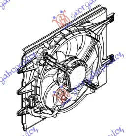 Ventilator hladnjaka za Fiat 500L od 2017. do 2026. god.