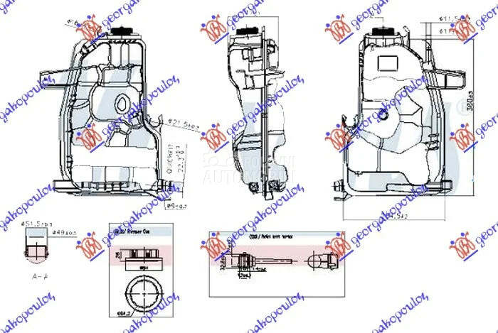 Posuda antifriza za Land Rover Range Rover od 1994. do 2002. god.