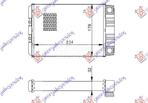 Hladnjak kabine za Mercedes Benz CLC 180 od 2001. do 2008. god.