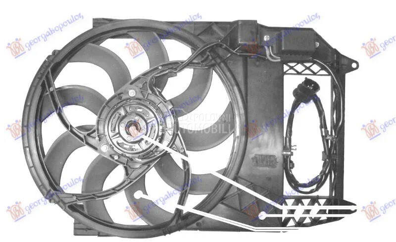 Ventilator hladnjaka za MINI Cooper S od 2002. do 2006. god.