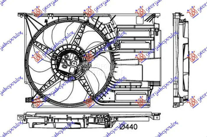 Ventilator hladnjaka za MINI Clubman od 2015. do 2026. god. - 17427617610