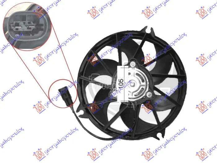 Ventilator hladnjaka za Peugeot 807 od 2002. do 2014. god.