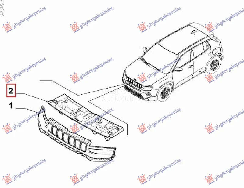 Nosac maske za Jeep Avenger od 2022. do 2026. god.