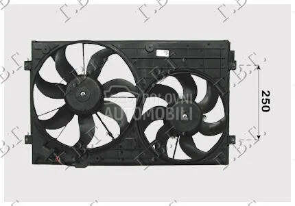 Ventilator hladnjaka za Škoda Yeti od 2009. do 2013. god.