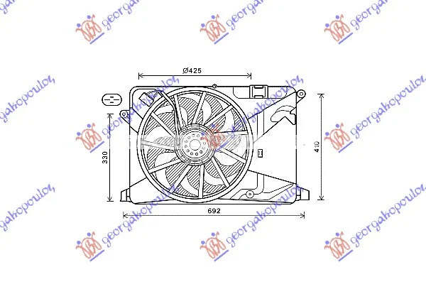 Ventilator hladnjaka za Opel Mokka od 2016. do 2019. god.