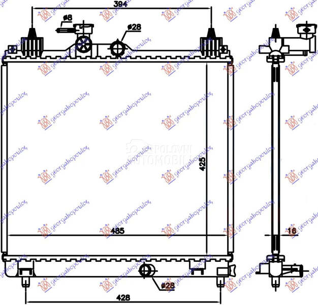 Hladnjak za Suzuki Ignis od 2020. do 2026. god. - 1770081P00